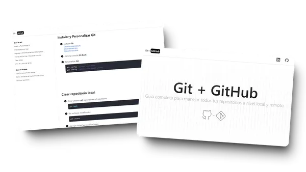 Vista previa del proyecto Guía de GitHub
