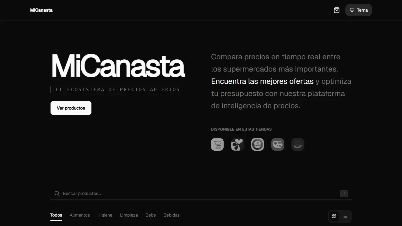 Vista previa del proyecto MiCanasta