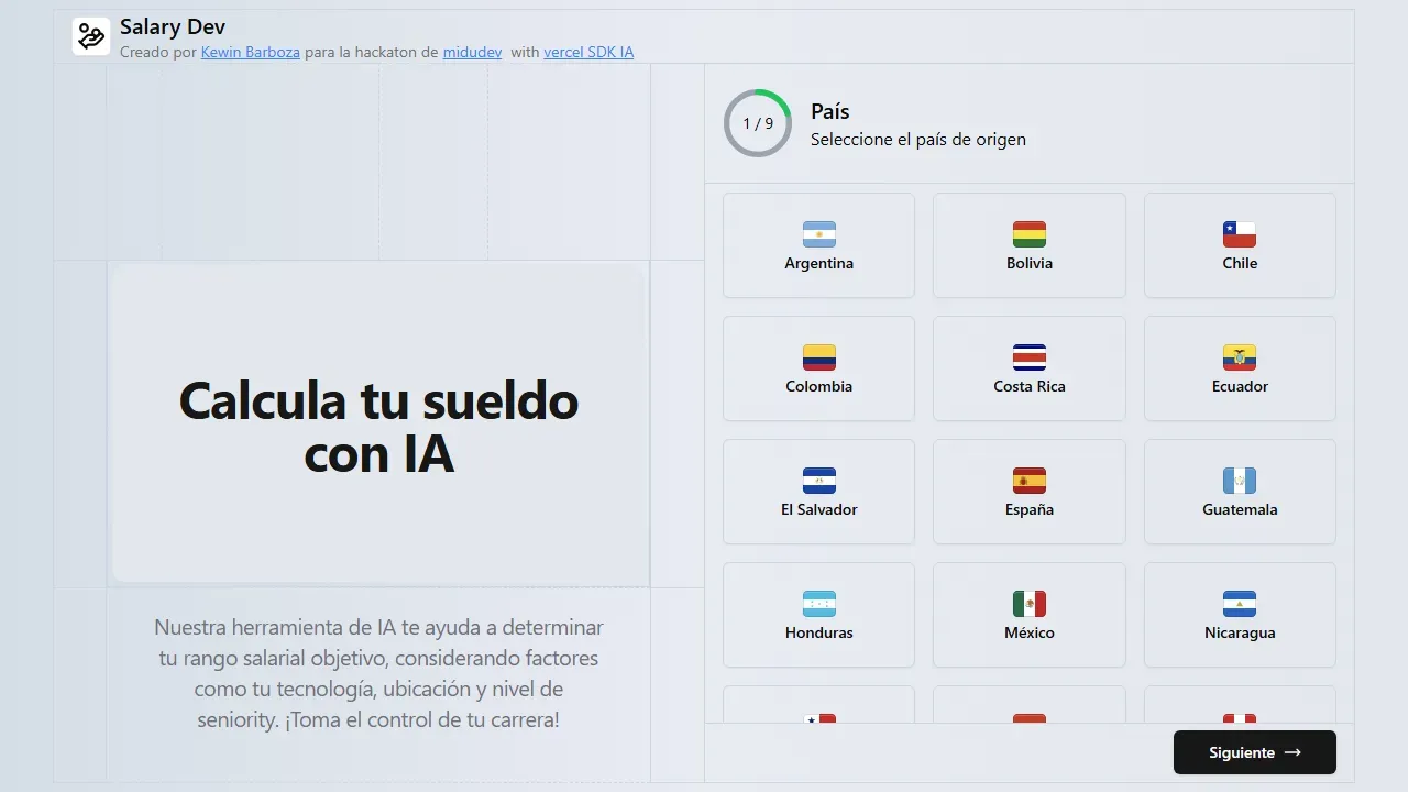 Vista previa del proyecto Salary-Dev