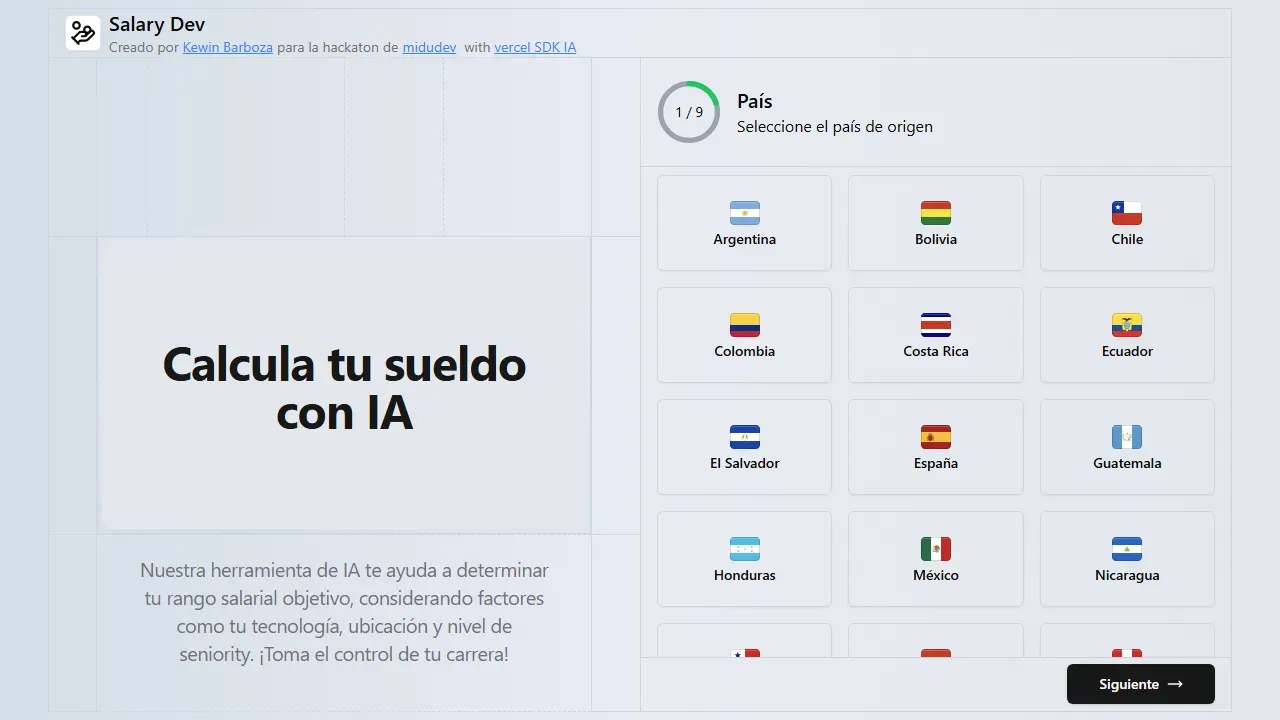 Vista previa del proyecto Salary-Dev
